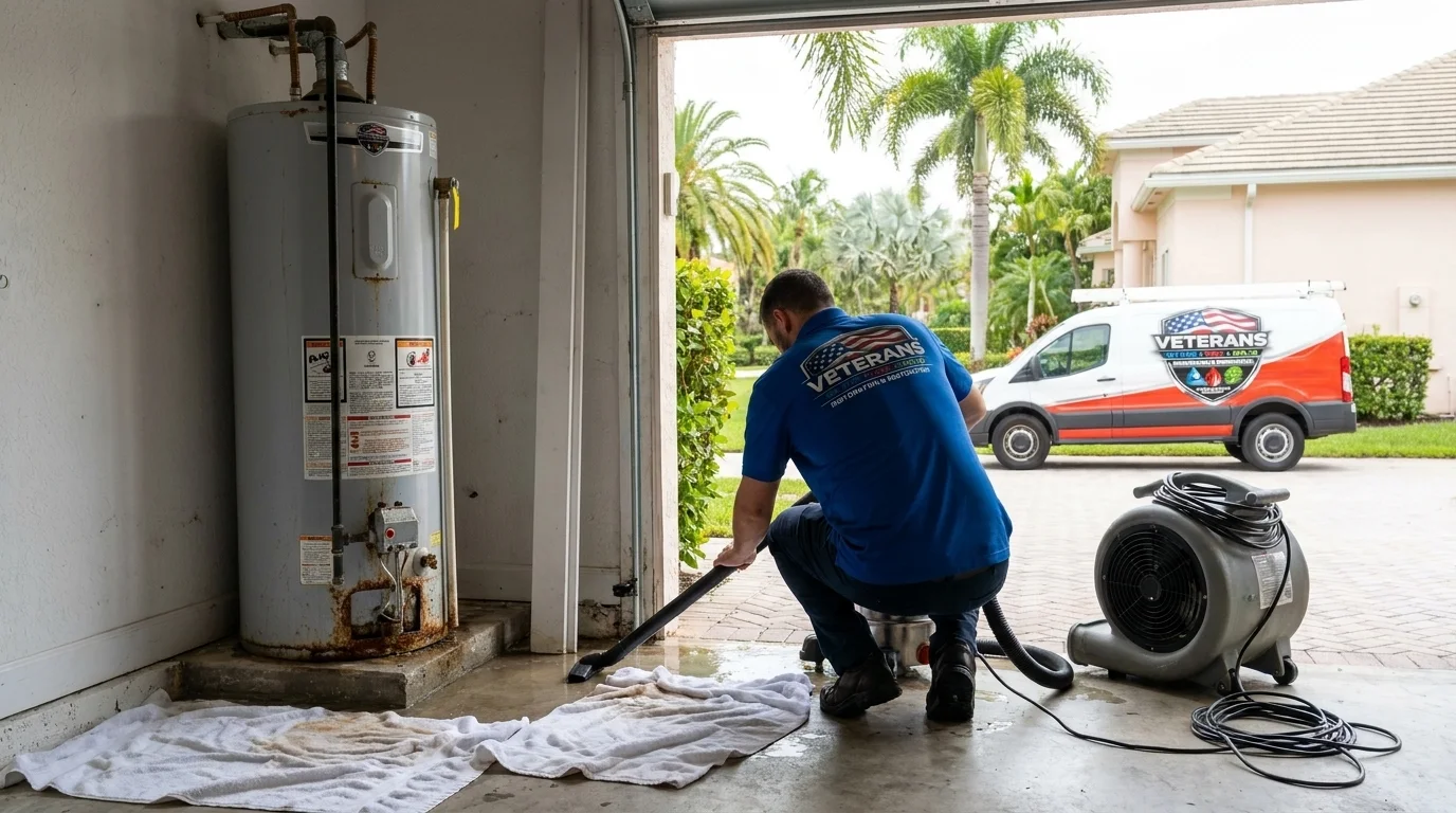 Water Heater Flood Cleanup